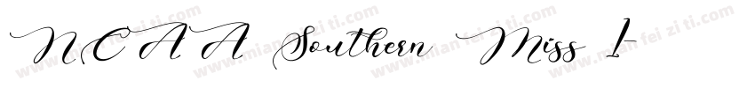 NCAA Southern Miss 1字体转换